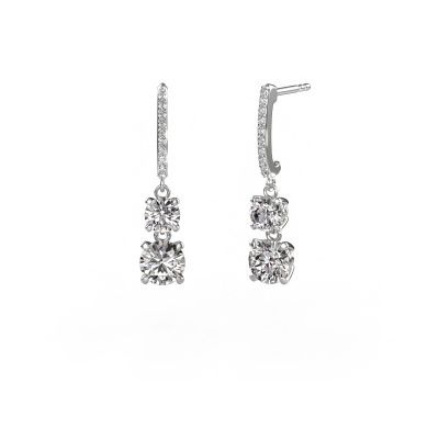 Drop earrings Tanja 2 950 platinum diamond 2.734 crt