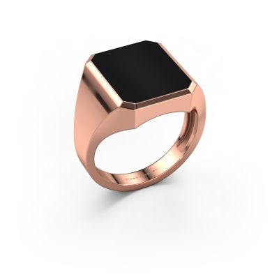 Siegelring Lars 4 light 585 Roségold Onyx 15x12 mm