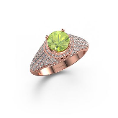 Ring Sharee 585 rose gold peridot 6.5 mm