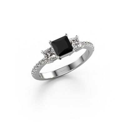 Verlobungsring Dorla 585 Weißgold Schwarz Diamant 1.569 crt
