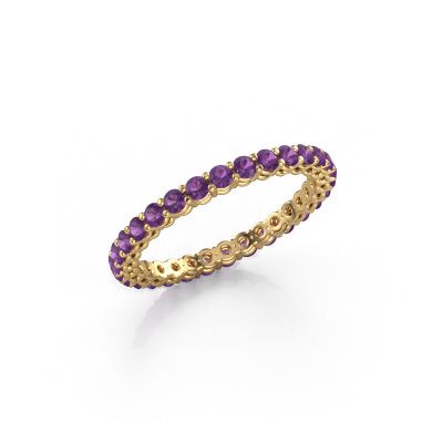 Stackable ring Michelle full 2.0 585 gold amethyst 2 mm