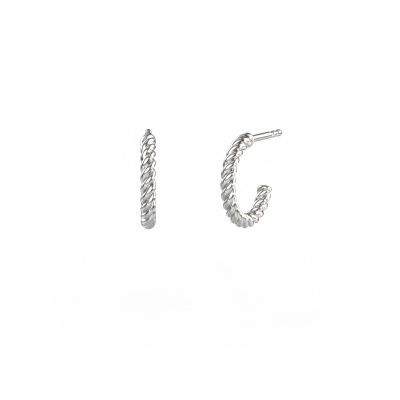 Clous d'oreilles Terra 10mm 585 or blanc