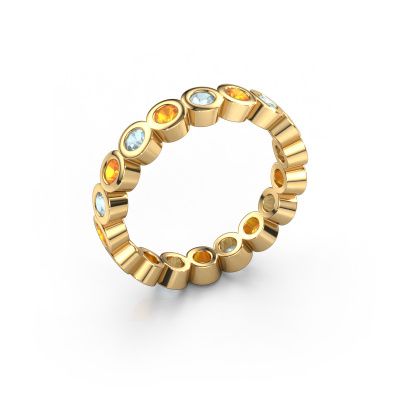Stackable ring Edwina 2 585 gold citrin 2.5 mm