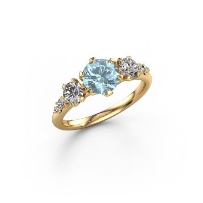 Engagement ring Aniek RND 585 gold blue lab grown diamond 6.5 mm