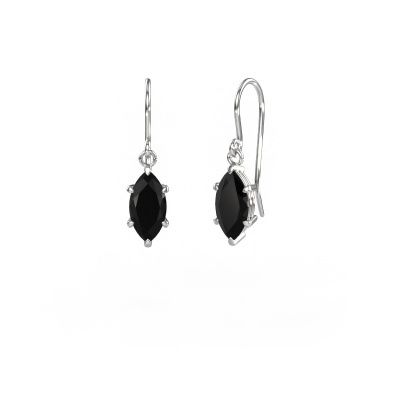 Pendants d'oreilles Laurie MRQ 1 585 or blanc diamant noir 2.40 crt