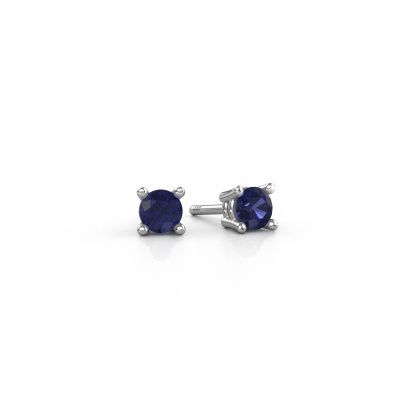 Stud earrings Jannette 950 platinum sapphire 4 mm