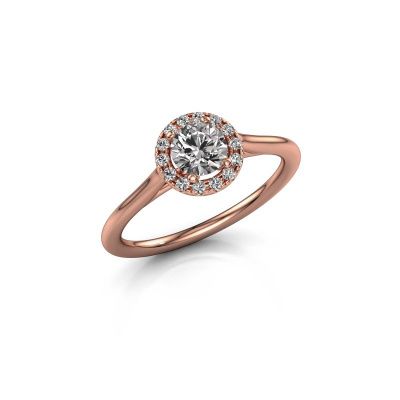 Verlovingsring Seline rnd 1 585 rosé goud diamant 0.605 crt