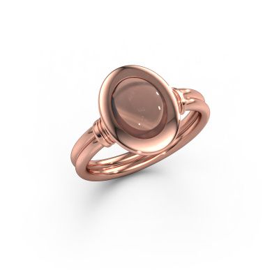 Ring Brittni 585 rose gold smokey quartz 7x5 mm