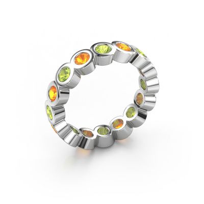 Stackable ring Edwina 3 585 white gold peridot 3 mm