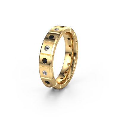 Bague de mariage WH2055L15DP 585 or jaune diamant noir ±5x2.4 mm
