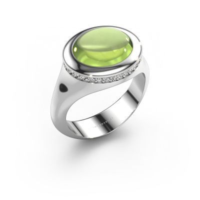 Ring Lesli OVL 950 platinum peridot 12x10 mm
