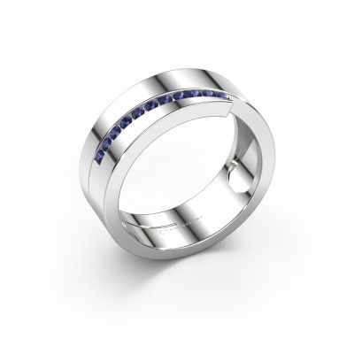 Ring Loma 585 white gold sapphire 1.5 mm