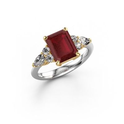 Promise ring Melani EME 585 white gold ruby 9x7 mm