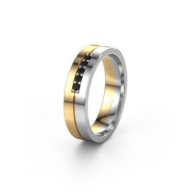 Trauring WH0211L15AP 585 Gold Schwarz Diamant ±5x1.7 mm