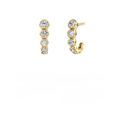 Clous d'oreilles Suzie 585 or jaune diamant synthétique 1.24 crt