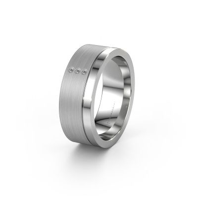 Trauring WH0325L17APM 950 Platin Zirkonia ±7x1.7 mm