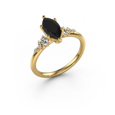 Bague de fiançailles Emma MRQ 585 or jaune diamant noir 1.365 crt