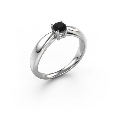 Engagement ring Nichole 585 white gold black diamond 0.36 crt