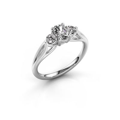 Bague de fiançailles Amie OVL 950 platine diamant 0.70 crt