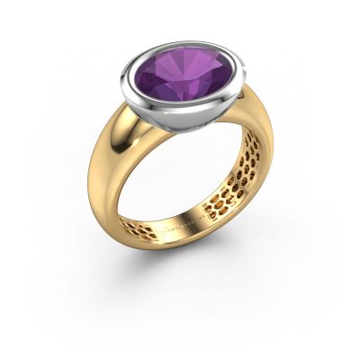 Ring Evelyne 585 Gold Amethyst 10x8 mm