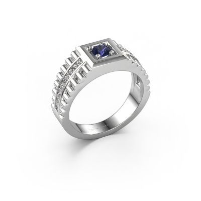 Men's ring Maikel 585 white gold sapphire 4.2 mm