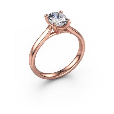 Engagement ring Mignon OVL 1 585 rose gold lab grown diamond 1.10 crt