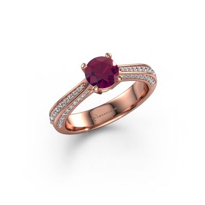 Verlobungsring Ruby rnd 585 Roségold Rhodolit 5.7 mm