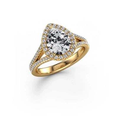 Engagement ring Verla pear 2 585 gold diamond 1.905 crt