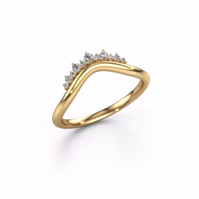 Stackable ring Lyla A 585 gold lab-grown diamond 0.118 crt