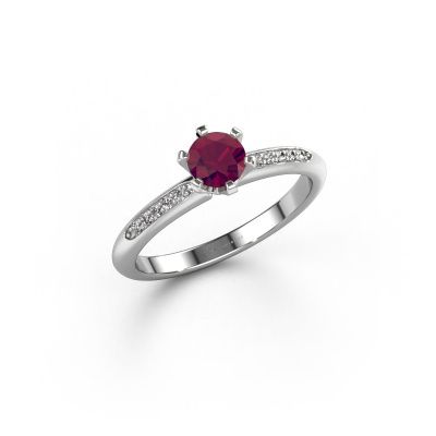Engagement ring Tiffy 2 950 platinum rhodolite 4.7 mm