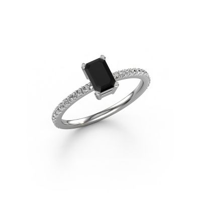 Verlobungsring Denita 2 EME 950 Platin Schwarz Diamant 0.84 crt