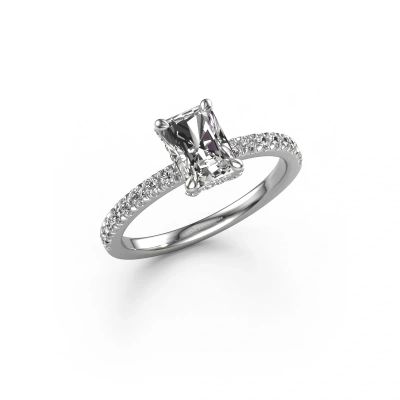 Engagement ring Saskia rad 1 585 white gold lab grown diamond 1.00 crt