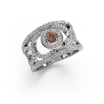 Ring Regina 950 platinum brown diamond 1.25 crt