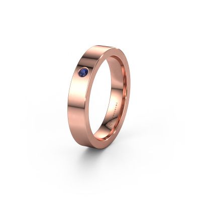 Bague de mariage WH0101L14BP 585 or rose saphir ±4x2 mm