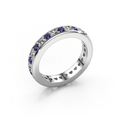 Stackable ring Nienke 585 white gold sapphire 2.2 mm
