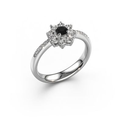 Verlobungsring Camille 2 585 Weißgold Schwarz Diamant 0.18 crt
