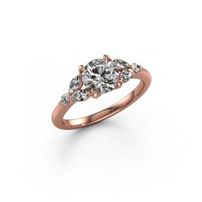 Engagement ring Megan RND 585 rose gold diamond 1.46 crt