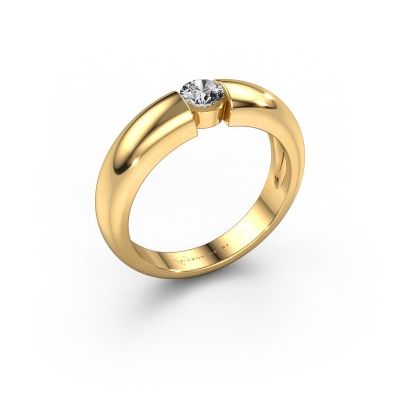 Bague de fiançailles Amelia 585 or jaune diamant synthétique 0.30 crt