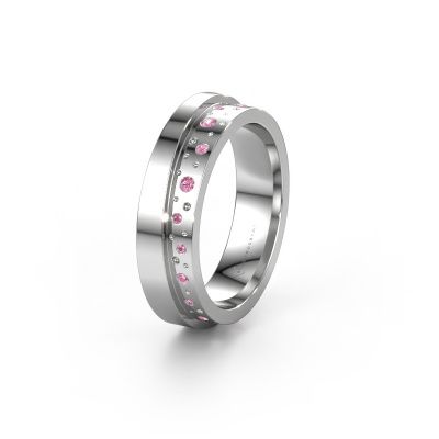 Wedding ring WH6016L15E 950 platinum pink sapphire ±0.20x0.1in