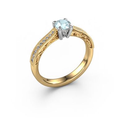 Engagement ring Shonta RND 585 gold aquamarine 4.7 mm