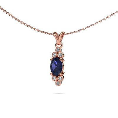 Pendant Lucy 2 585 rose gold sapphire 7x5 mm