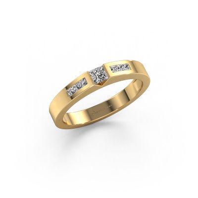 Bague de fiançailles Arlena 2 585 or jaune diamant 0.25 crt