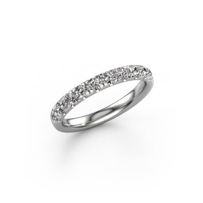 Stackable ring Jackie Half 585 white gold diamond 0.30 crt
