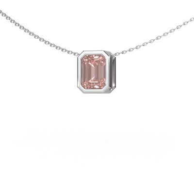 Pendant Lavon EME 950 platinum pink lab grown diamond 8x6 mm