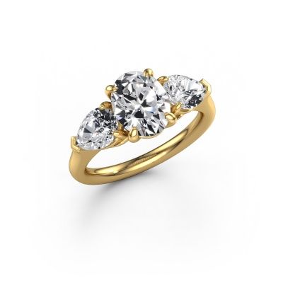 Verlovingsring Carma OVL 585 goud zirkonia 9x7 mm