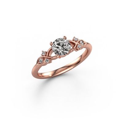 Engagement ring Azra RND 585 rose gold diamond 0.65 crt