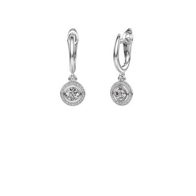 Drop earrings Noud RND 585 white gold lab-grown diamond 0.60 crt