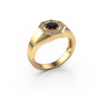 Herrenring Jaap 585 Gold Schwarz Diamant 0.72 crt