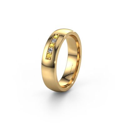 Wedding ring WH0111L25BP 585 gold yellow sapphire ±0.20x0.08 in