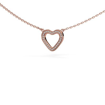 Pendant Heart 3 585 rose gold lab-grown diamond 0.07 crt